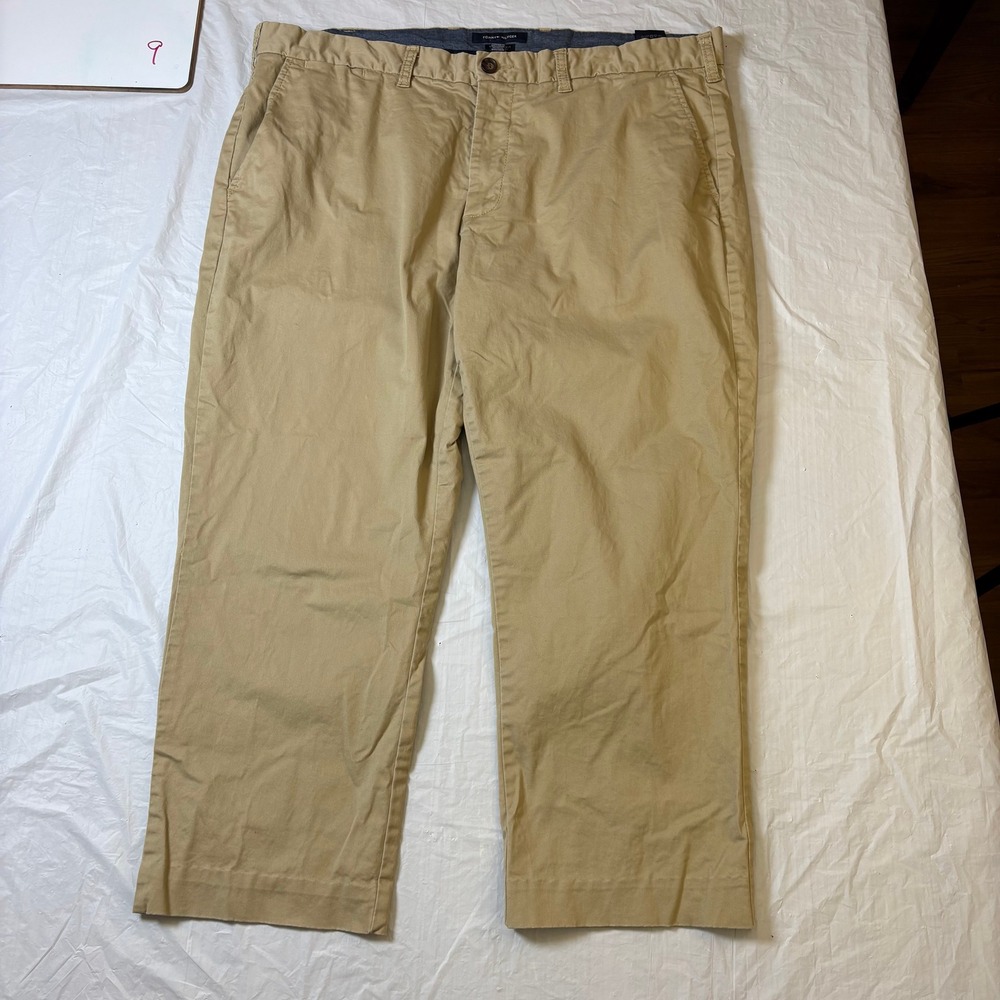 Tommy Hilfiger Men's Khaki Tailored Fit Chino Pants Size 40x32